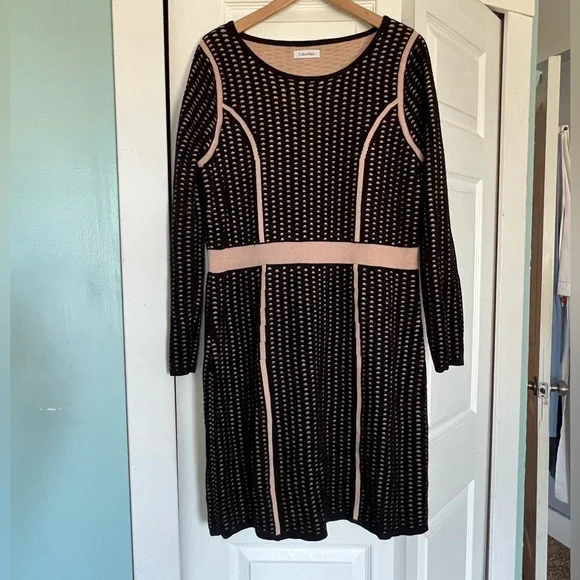 chinese dress ladies Calvin Klein Sweater Dress Black Wool Size Extra Small Cowl Neck Long –  Celebrity Owned